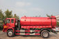 4x2 Sinotruk Howo7 Behälter-Kapazität des Abwasser-Saug-LKW-10M3 in der roten Farbe