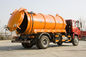 6 Räder Sinotruk-Abwasser-Saug-LKW 266 Pferdestärken ein Bett mit 10 CBM Orangen-Behälter