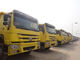 Gelber Kipplaster 371hp 20M3 RHD Sinotruk Howo 6x4 für 40-50 Tonnen laden