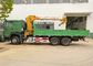 Fahrgestelle-LKW 12T 6x4 brachte Boom-Kran grüner Farbe Sinotruk Howo7 an