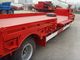 3 Achsen-niedriger Bett-halb Anhänger-rote Farbe mit Selbstlenkachsen und -Hebebühnen
